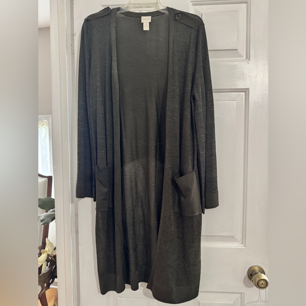 Chico’s size 1, lightweight long sweater